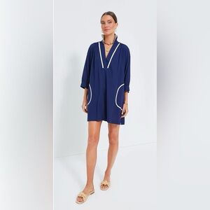 NWT Tuckernuck Pomander Place Navy Lizzie Cover Up - Size XS